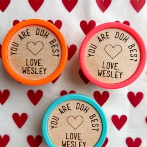 Small Playdoh Valentine